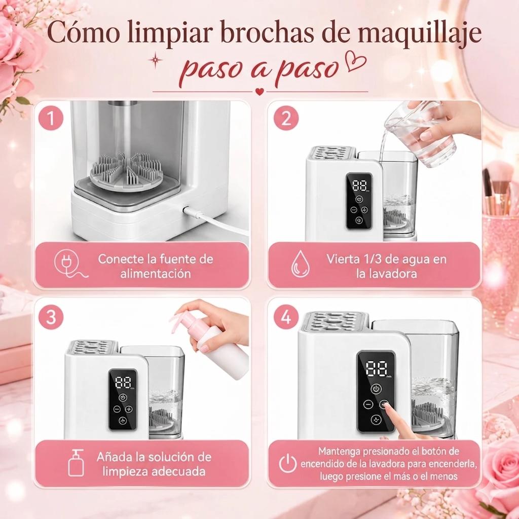 Ultimate Makeup Washer 5 en 1 lavado y secado de brochas y esponjas